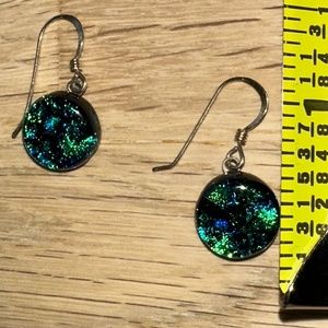 Black Opal drop earrings